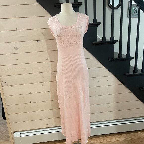 048 Free People Robin Seamless Midi Dress Petal Pink NWOT Size M/L - Picture 10 of 10